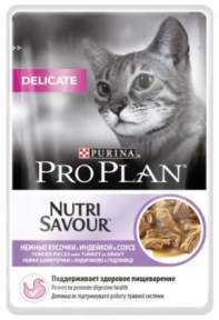ProPlan Delicate Павук для котів з чутливою шкірою Індичка 85г