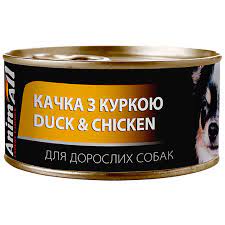 Animall Вологий корм для дорослих собак, качка, 195г