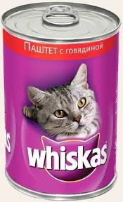 Whiskas 400g конс паштет з яловичим