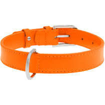 Collar Glamour нашийник без прикрас M 25мм 38-49см оранжевий