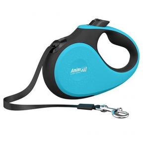 Animall Рулетка-повідець для собак до 12кг/3м бірюзово-чорна
