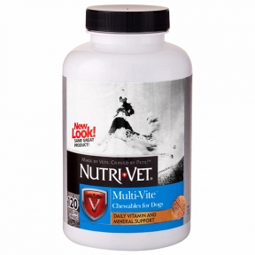 Nutri-Vet Multi-Vite комплекс вітамінів та мінералів для собак, жувальні таблетки 120 таб