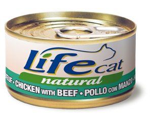 LifeCat Курка з яловичиною 70g