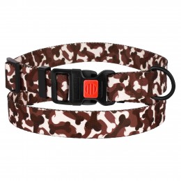 BronzeDog Urban нашийник капрон пластикова пряжка кісточки 25мм\35-45см коричневий