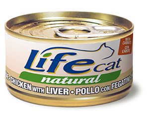 LifeCat Курка з печінкою та морквою70g
