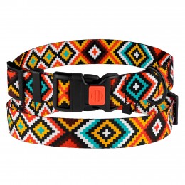 Bronzedog Нашийник для собак Tribal гуцульський орнамент 43-66см/25мм