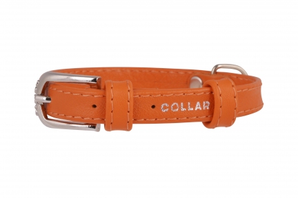 Collar Glamour нашийник без прикрас XS 9мм 18-21см оранжевий