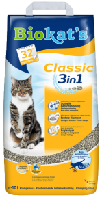 Biokat's Classic 3in1 Classic наповнювач, що комкується, для котячого туалету 10L