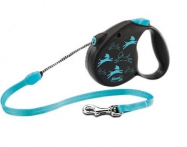 Flexi ColorStyle 5m, трос, блакитний горошок, до 20kg, M