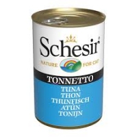 Schesir Tuna консерви для кішок, вологий корм тунець в желе  банку 140 г