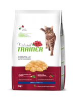  Natural Trainer Adult +1yers with chicken, сухий корм для дорослих котів з куркою, 3кг