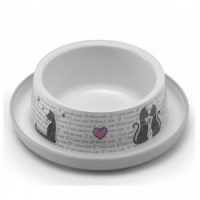 Moderna Trendy Dinner №1 Cats in Love МОДЕРНА миска для котів 350ml d-16 білий