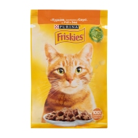 Purina Friskies Вологий корм шматочки в підливі з куркою 85г