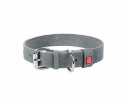 Collar WAUDOG Classic нашийник шкіра, метал. пряжка, XS, (ш - 12мм, дл - 21-29см), сірий