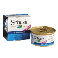 Schesir Tuna Aloe Kitten консерви для кошенят, вологий корм тунець з алое в желе, банку 85 г